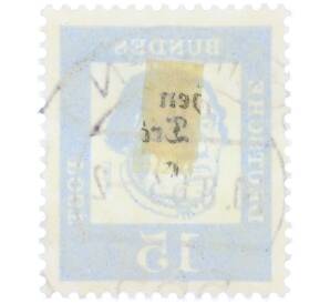 Почтовая марка 15 пфеннигов 1961 года Западная Германия (ФРГ) «Выдающиеся немцы — Мартин Лютер» — Фото №2