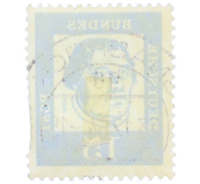 Почтовая марка 15 пфеннигов 1961 года Западная Германия (ФРГ) «Выдающиеся немцы — Мартин Лютер» (Артикул: T11-36767) — Фото №2