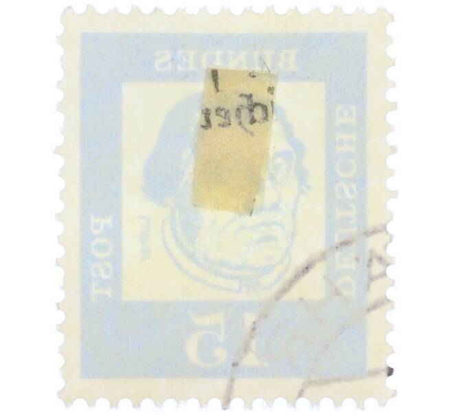 Почтовая марка 15 пфеннигов 1961 года Западная Германия (ФРГ) «Выдающиеся немцы — Мартин Лютер» (Артикул: T11-36768) — Фото №2