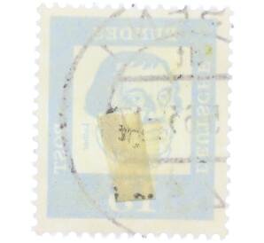 Почтовая марка 15 пфеннигов 1961 года Западная Германия (ФРГ) «Выдающиеся немцы — Мартин Лютер» — Фото №2