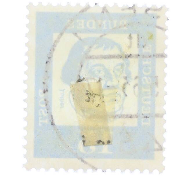 Почтовая марка 15 пфеннигов 1961 года Западная Германия (ФРГ) «Выдающиеся немцы — Мартин Лютер» (Артикул: T11-36771) — Фото №2