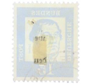 Почтовая марка 15 пфеннигов 1961 года Западная Германия (ФРГ) «Выдающиеся немцы — Мартин Лютер» — Фото №2