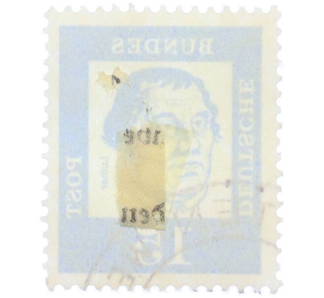 Почтовая марка 15 пфеннигов 1961 года Западная Германия (ФРГ) «Выдающиеся немцы — Мартин Лютер» (Артикул: T11-36772) — Фото №2