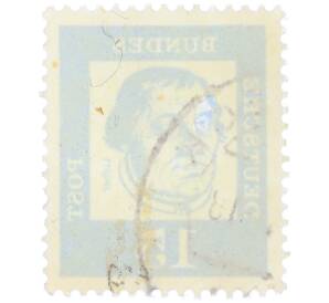 Почтовая марка 15 пфеннигов 1961 года Западная Германия (ФРГ) «Выдающиеся немцы — Мартин Лютер» — Фото №2