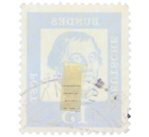 Почтовая марка 15 пфеннигов 1961 года Западная Германия (ФРГ) «Выдающиеся немцы — Мартин Лютер» — Фото №2