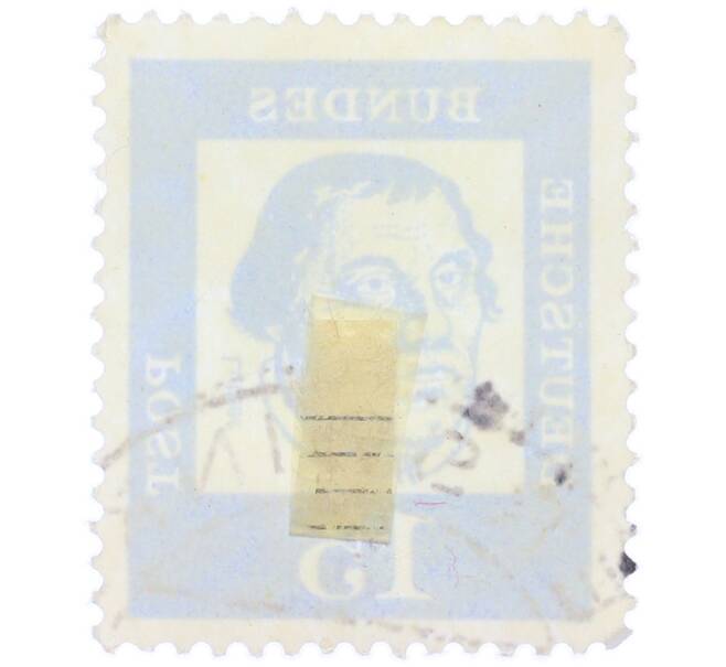 Почтовая марка 15 пфеннигов 1961 года Западная Германия (ФРГ) «Выдающиеся немцы — Мартин Лютер» (Артикул: T11-36775) — Фото №2