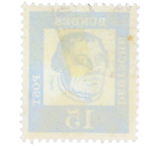 Почтовая марка 15 пфеннигов 1961 года Западная Германия (ФРГ) «Выдающиеся немцы — Мартин Лютер» (Артикул: T11-36777) — Фото №2