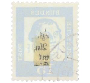 Почтовая марка 15 пфеннигов 1961 года Западная Германия (ФРГ) «Выдающиеся немцы — Мартин Лютер» — Фото №2