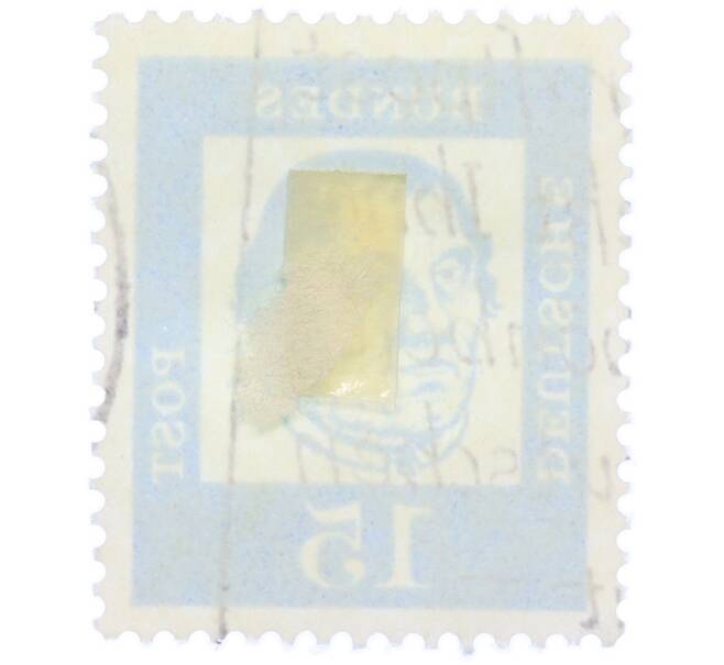 Почтовая марка 15 пфеннигов 1961 года Западная Германия (ФРГ) «Выдающиеся немцы — Мартин Лютер» (Артикул: T11-36784) — Фото №2