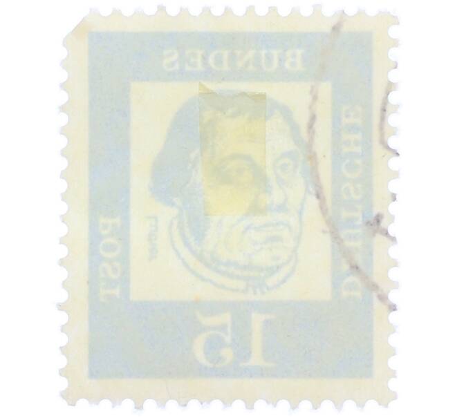 Почтовая марка 15 пфеннигов 1961 года Западная Германия (ФРГ) «Выдающиеся немцы — Мартин Лютер» (Артикул: T11-36785) — Фото №2