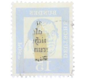 Почтовая марка 15 пфеннигов 1961 года Западная Германия (ФРГ) «Выдающиеся немцы — Мартин Лютер» — Фото №2