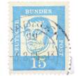 Почтовая марка 15 пфеннигов 1961 года Западная Германия (ФРГ) «Выдающиеся немцы — Мартин Лютер» (Артикул: T11-36788) — Фото №1
