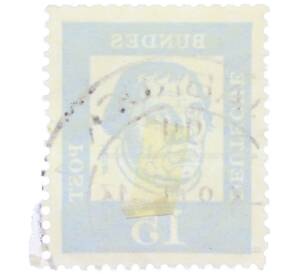 Почтовая марка 15 пфеннигов 1961 года Западная Германия (ФРГ) «Выдающиеся немцы — Мартин Лютер» — Фото №2