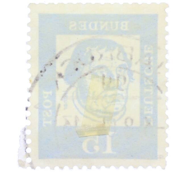Почтовая марка 15 пфеннигов 1961 года Западная Германия (ФРГ) «Выдающиеся немцы — Мартин Лютер» (Артикул: T11-36788) — Фото №2