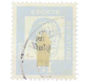 Почтовая марка 15 пфеннигов 1961 года Западная Германия (ФРГ) «Выдающиеся немцы — Мартин Лютер» — Фото №2