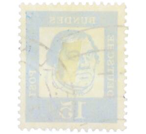 Почтовая марка 15 пфеннигов 1961 года Западная Германия (ФРГ) «Выдающиеся немцы — Мартин Лютер» — Фото №2