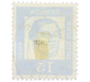 Почтовая марка 15 пфеннигов 1961 года Западная Германия (ФРГ) «Выдающиеся немцы — Мартин Лютер» — Фото №2