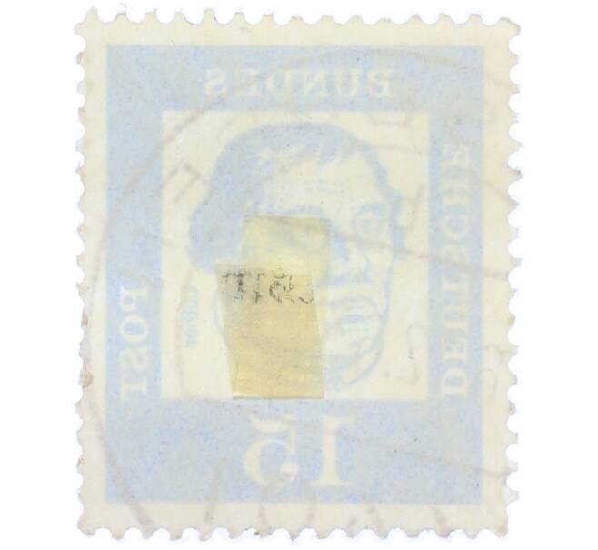 Почтовая марка 15 пфеннигов 1961 года Западная Германия (ФРГ) «Выдающиеся немцы — Мартин Лютер» (Артикул: T11-36796) — Фото №2