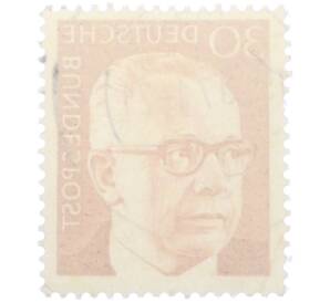 Почтовая марка 30 пфеннигов 1971 года Западная Германия (ФРГ) «Президент Густав Хайнеман» — Фото №2
