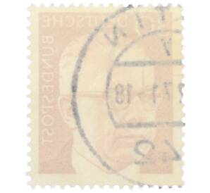 Почтовая марка 30 пфеннигов 1971 года Западная Германия (ФРГ) «Президент Густав Хайнеман» — Фото №2