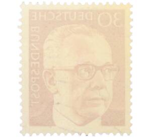 Почтовая марка 30 пфеннигов 1971 года Западная Германия (ФРГ) «Президент Густав Хайнеман» — Фото №2