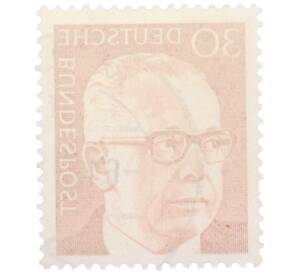 Почтовая марка 30 пфеннигов 1971 года Западная Германия (ФРГ) «Президент Густав Хайнеман» — Фото №2