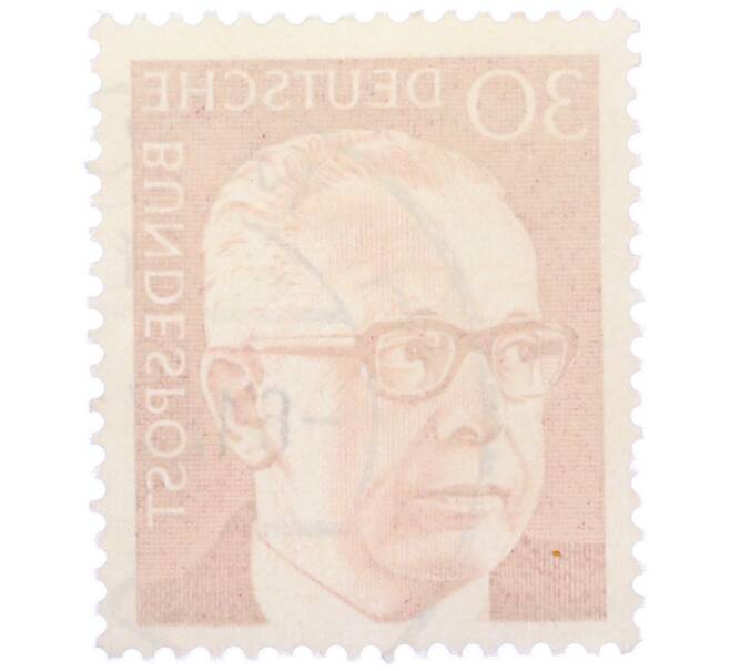 Почтовая марка 30 пфеннигов 1971 года Западная Германия (ФРГ) «Президент Густав Хайнеман» (Артикул: T11-36813) — Фото №2
