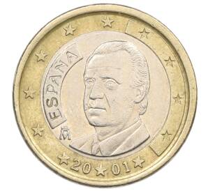 1 евро 2001 года Испания — Фото №1