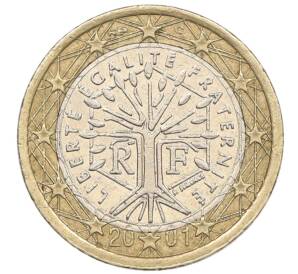 1 евро 2001 года Франция — Фото №1