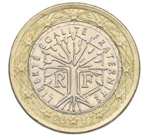 1 евро 2001 года Франция — Фото №1