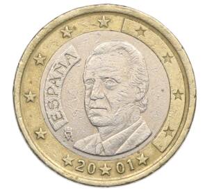 1 евро 2001 года Испания — Фото №1