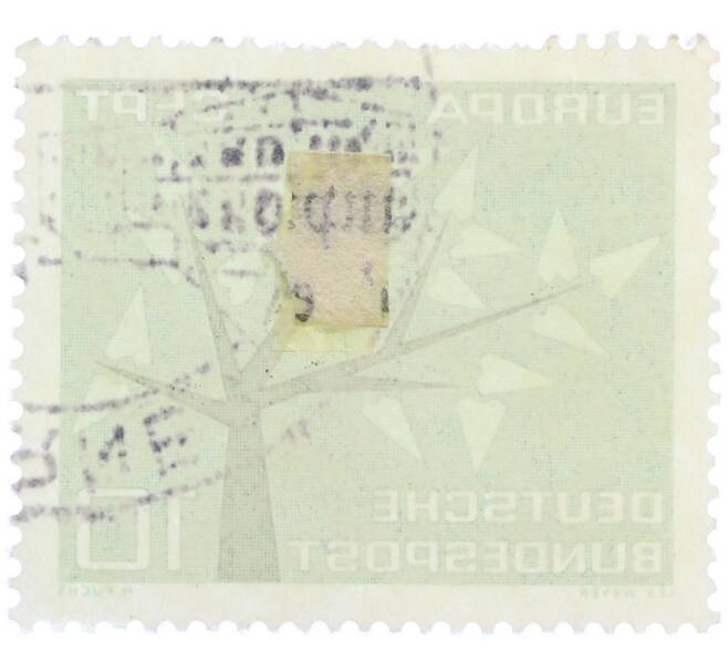 Почтовая марка 10 пфеннигов 1962 года Западная Германия (ФРГ) «Европейская конференция администраций почтовых служб и служб связи CEPT — Древо» (Артикул: T11-36857) — Фото №2