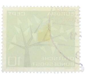 Почтовая марка 10 пфеннигов 1962 года Западная Германия (ФРГ) «Европейская конференция администраций почтовых служб и служб связи CEPT — Древо» — Фото №2