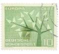 Почтовая марка 10 пфеннигов 1962 года Западная Германия (ФРГ) «Европейская конференция администраций почтовых служб и служб связи CEPT — Древо» (Артикул: T11-36863) — Фото №1