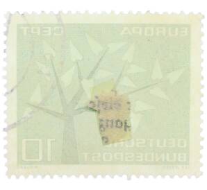 Почтовая марка 10 пфеннигов 1962 года Западная Германия (ФРГ) «Европейская конференция администраций почтовых служб и служб связи CEPT — Древо» — Фото №2