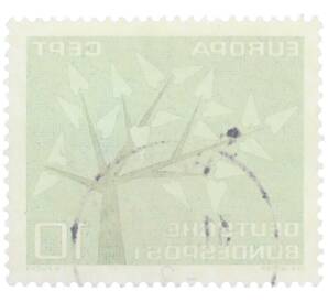 Почтовая марка 10 пфеннигов 1962 года Западная Германия (ФРГ) «Европейская конференция администраций почтовых служб и служб связи CEPT — Древо» — Фото №2