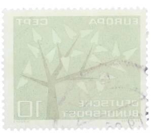 Почтовая марка 10 пфеннигов 1962 года Западная Германия (ФРГ) «Европейская конференция администраций почтовых служб и служб связи CEPT — Древо» — Фото №2