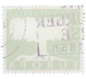 Почтовая марка 10 пфеннигов 1957 года Западная Германия (ФРГ) «Европейская конференция администраций почтовых служб и служб связи CEPT — Белое древо» — Фото №2