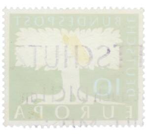 Почтовая марка 10 пфеннигов 1957 года Западная Германия (ФРГ) «Европейская конференция администраций почтовых служб и служб связи CEPT — Белое древо» — Фото №2