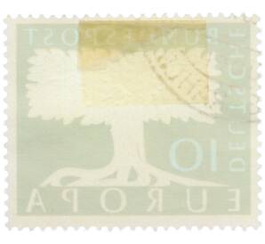 Почтовая марка 10 пфеннигов 1957 года Западная Германия (ФРГ) «Европейская конференция администраций почтовых служб и служб связи CEPT — Белое древо» — Фото №2