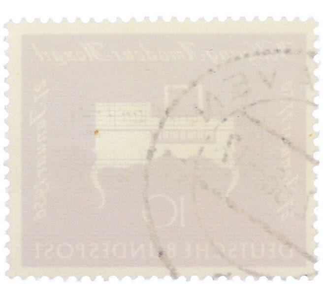 Почтовая марка 10 пфеннигов 1956 года Западная Германия (ФРГ) «200-летие со дня рождения Вольфганга Амадея Моцарта» (Артикул: T11-36906) — Фото №2