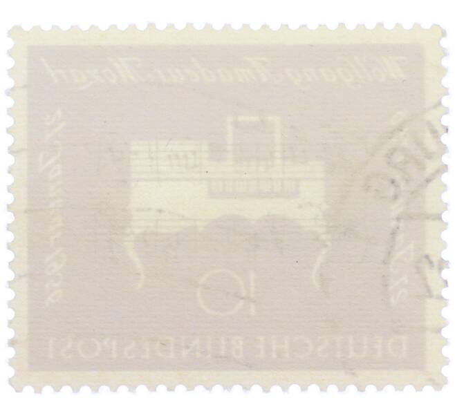 Почтовая марка 10 пфеннигов 1956 года Западная Германия (ФРГ) «200-летие со дня рождения Вольфганга Амадея Моцарта» (Артикул: T11-36909) — Фото №2