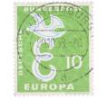 Почтовая марка 10 пфеннигов 1958 года Западная Германия (ФРГ) «Европейская конференция администраций почтовых служб и служб связи CEPT — Голубь мира» (Артикул: T11-36929) — Фото №1