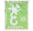 Почтовая марка 10 пфеннигов 1958 года Западная Германия (ФРГ) «Европейская конференция администраций почтовых служб и служб связи CEPT — Голубь мира» (Артикул: T11-36931) — Фото №1