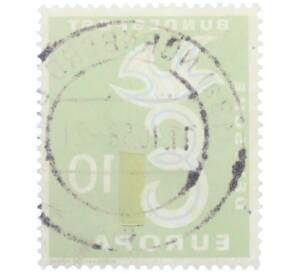 Почтовая марка 10 пфеннигов 1958 года Западная Германия (ФРГ) «Европейская конференция администраций почтовых служб и служб связи CEPT — Голубь мира» — Фото №2