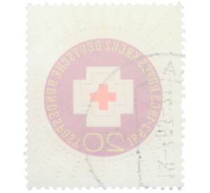 Почтовая марка 20 пфеннигов 1963 года Западная Германия (ФРГ) «Столетие Международного Красного Креста» — Фото №2