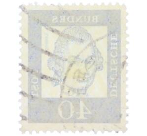 Почтовая марка 40 пфеннигов 1961 года Западная Германия (ФРГ) «Выдающиеся немцы — Готхольд Эфраим Лессинг» — Фото №2