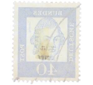 Почтовая марка 40 пфеннигов 1961 года Западная Германия (ФРГ) «Выдающиеся немцы — Готхольд Эфраим Лессинг» — Фото №2