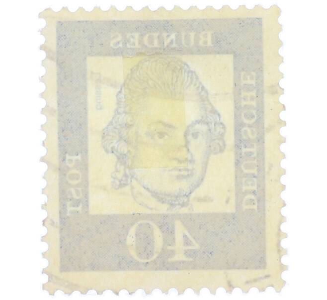 Почтовая марка 40 пфеннигов 1961 года Западная Германия (ФРГ) «Выдающиеся немцы — Готхольд Эфраим Лессинг» (Артикул: T11-36993) — Фото №2