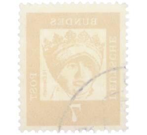 Почтовая марка 7 пфеннигов 1961 года Западная Германия (ФРГ) «Выдающиеся немцы — Елизавета Венгерская» — Фото №2